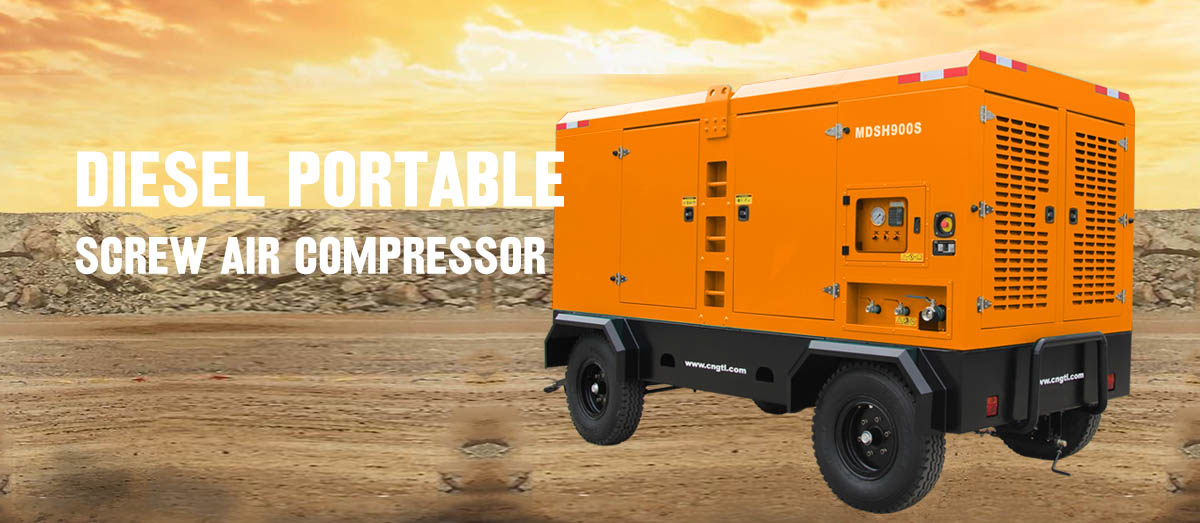 portable screw diesel air compressor